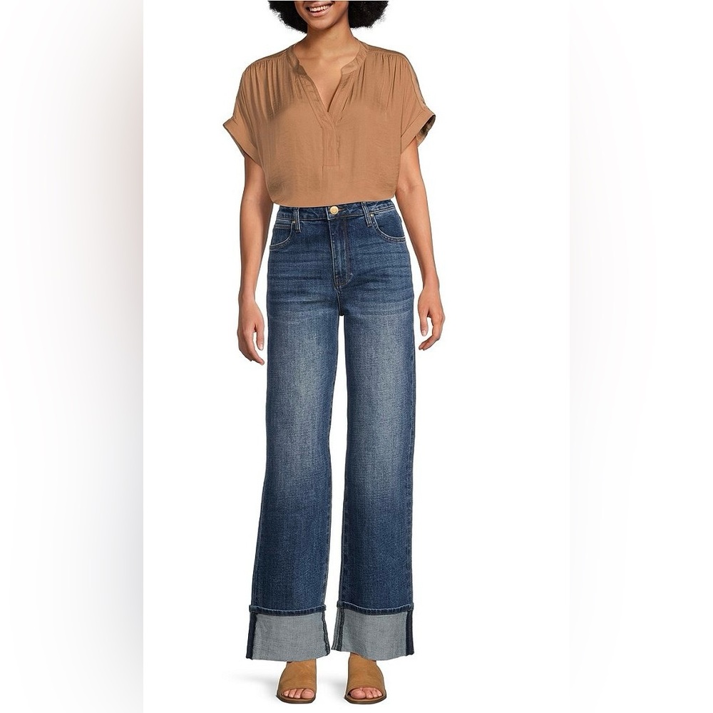 Kut from the Kloth Dark Blue Wide Leg Jeans